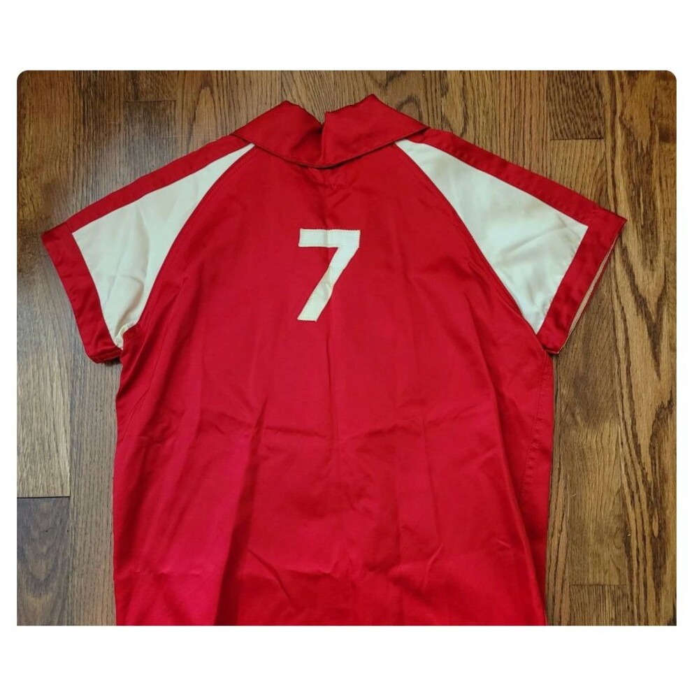 Vintage 50s Robins AFB Basketball Warmup Jersey Unisport Tackle Twill Satin Zip - Picture 4 of 10